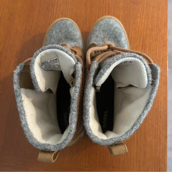 Sorel Explorer Joan Boots Women's 8 Tan and Grey Suede Waterproof Lace Up - Picture 9 of 9